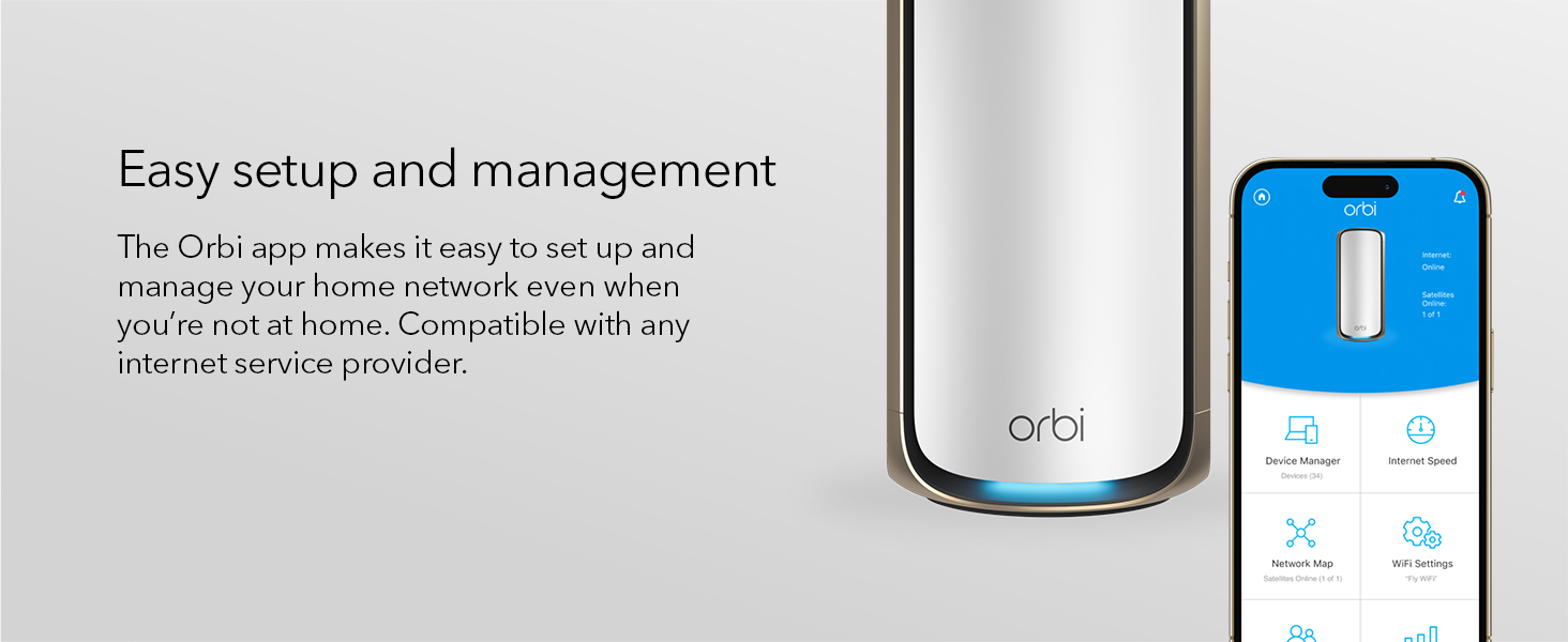 Netgear Orbi 970 Series Quad-Band WiFi 7 Mesh Add-on Satellite