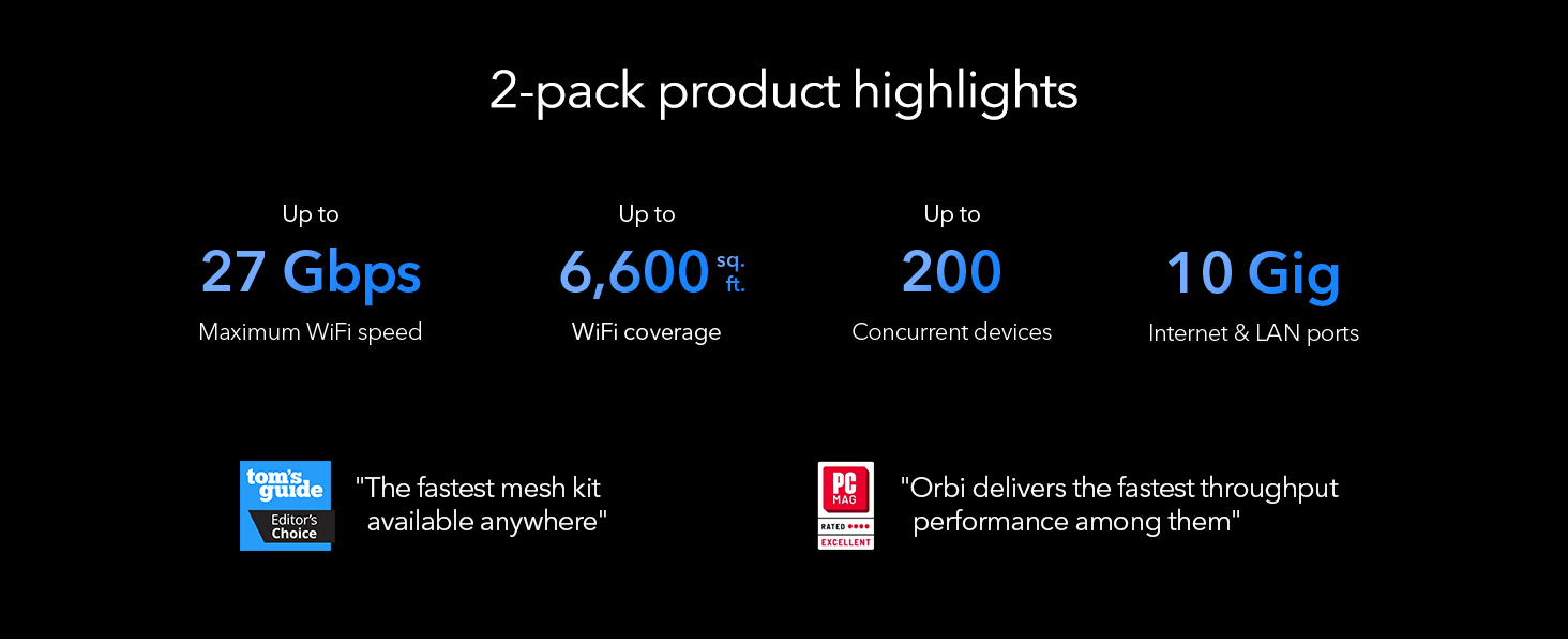 Netgear Orbi 970 Series Quad-Band WiFi 7 Mesh Add-on Satellite