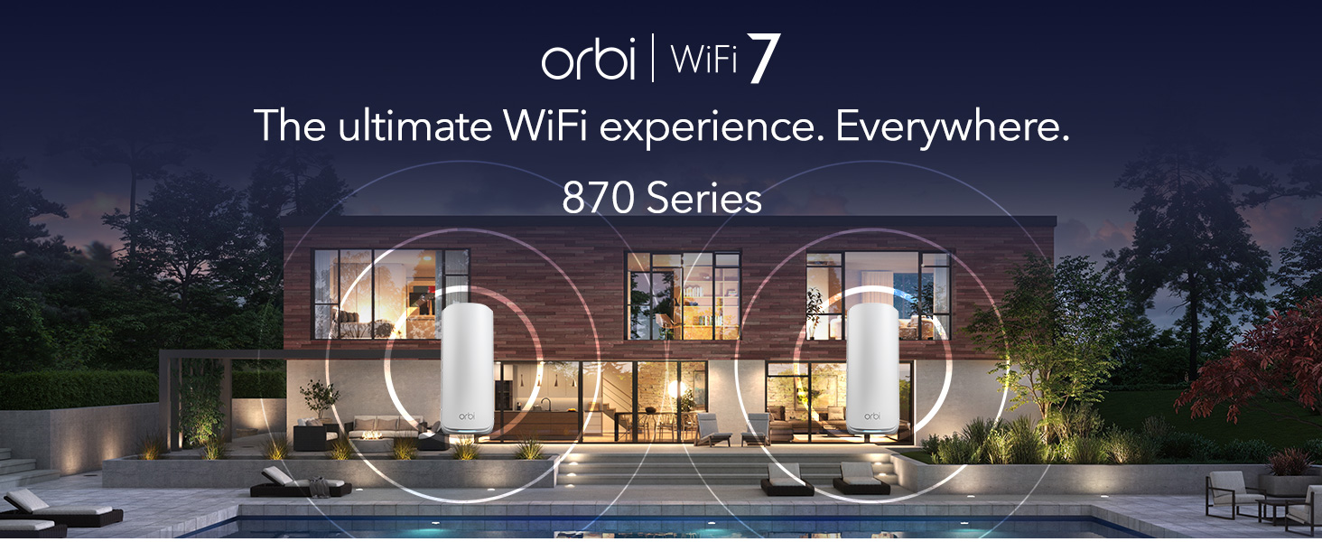 NETGEAR Orbi 870 Series (RBE870) Tri-Band WiFi 7 Mesh Add-on Satellite
