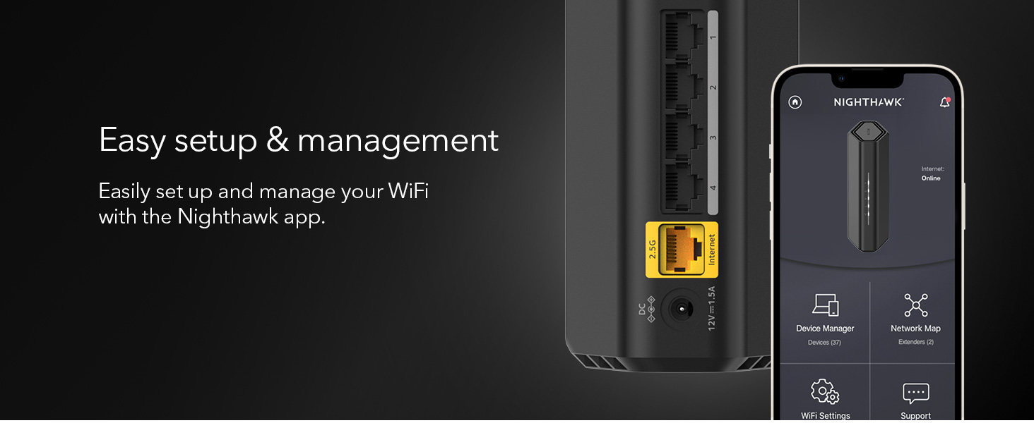 NETGEAR Nighthawk Dual-Band WiFi 7 Router (RS100)