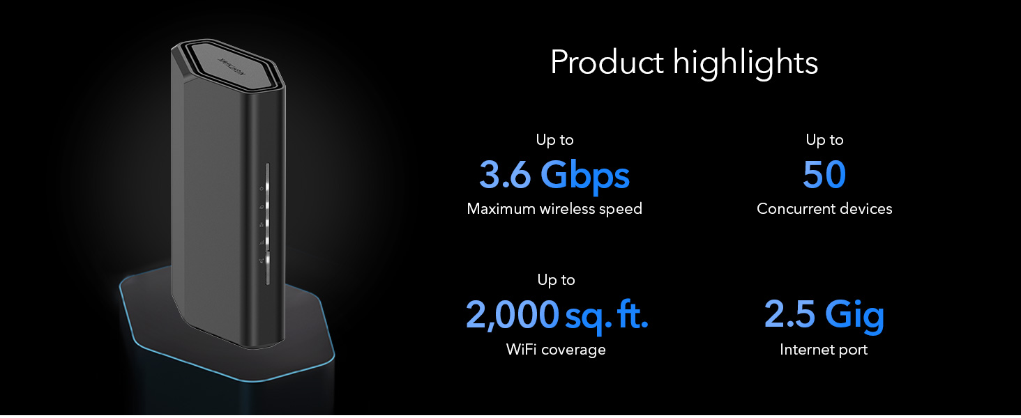 NETGEAR Nighthawk Dual-Band WiFi 7 Router (RS100)