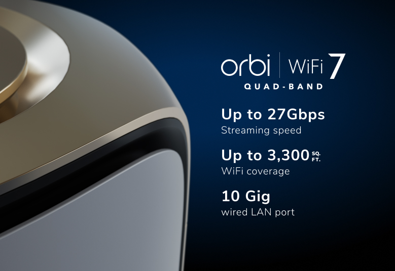 Orbi 970 Series Quad-Band WiFi 7 Mesh Add-on Satellite