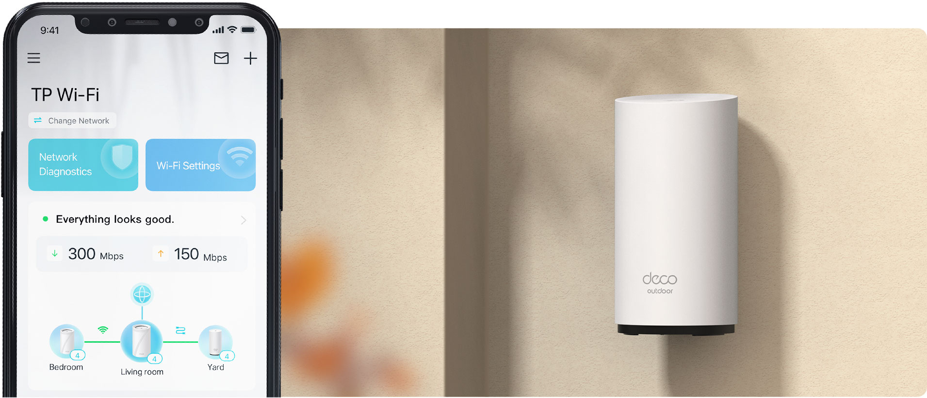TP-Link Deco BE25-Outdoor BE5000 Dual-Band Wi-Fi 7 Outdoor Mesh WiFi Extender
