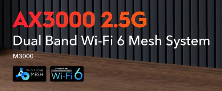 Cudy AX3000 2.5G Mesh Wi-Fi 6 System White M3000