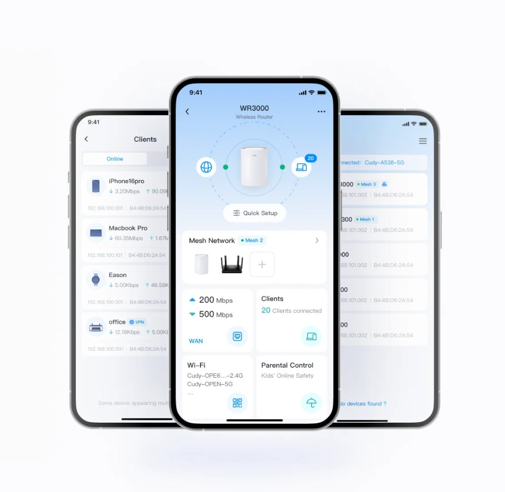 Cudy AX3000 2.5G Mesh Wi-Fi 6 System White M3000