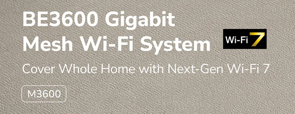 Cudy BE3600 Gigabit Mesh Wi-Fi 7 System M3600 1.0