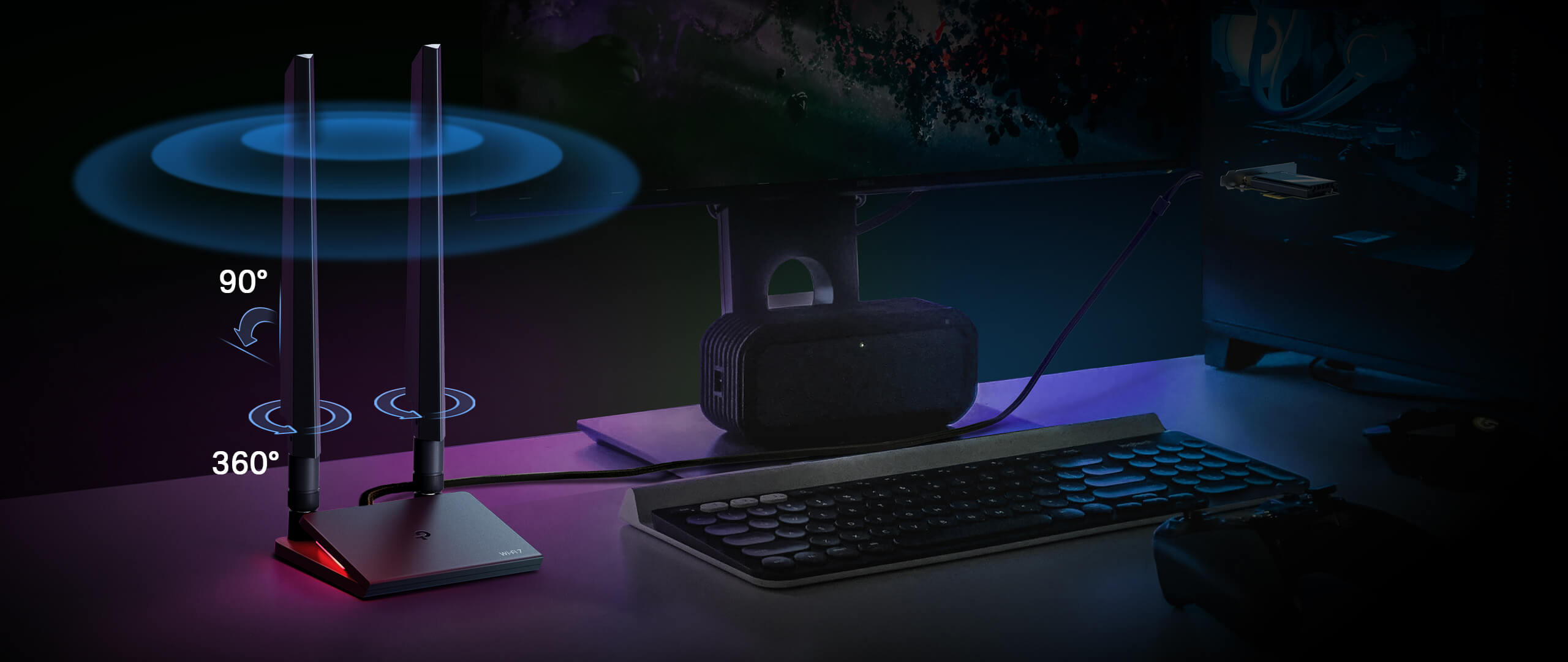 TP-Link WiFi 7 BE9300 PCIe WiFi Card for Desktop PC(Archer TBE550E)