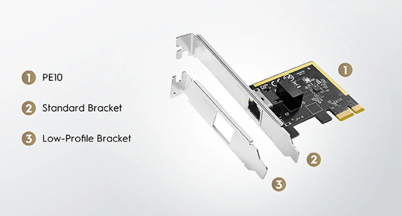 Cudy Gigabit PCI-E Ethernet Adapter PE10