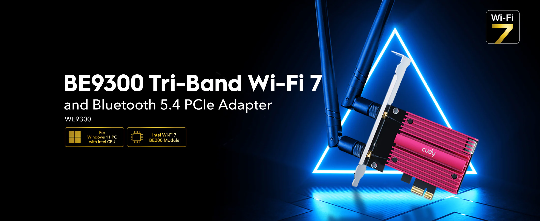 Cudy BE9300 Wi-Fi 7 Bluetooth 5.4 PCI-E Adapter WE9300