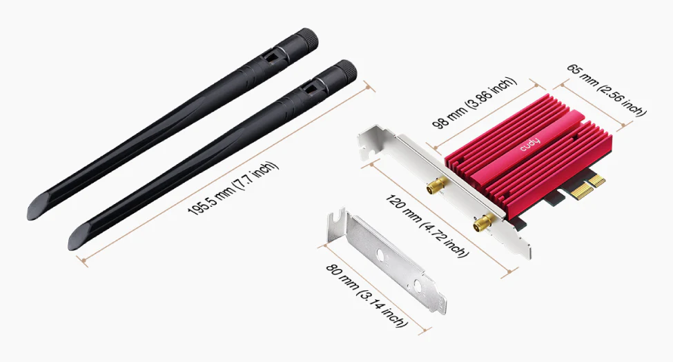 Cudy BE9300 Wi-Fi 7 Bluetooth 5.4 PCI-E Adapter WE9300