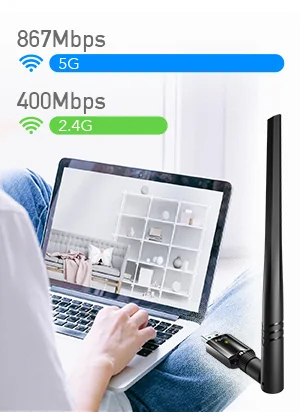 Cudy AC1300 Wi-Fi High-Gain USB Adapter WU1400