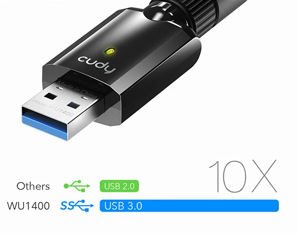 Cudy AC1300 Wi-Fi High-Gain USB Adapter WU1400