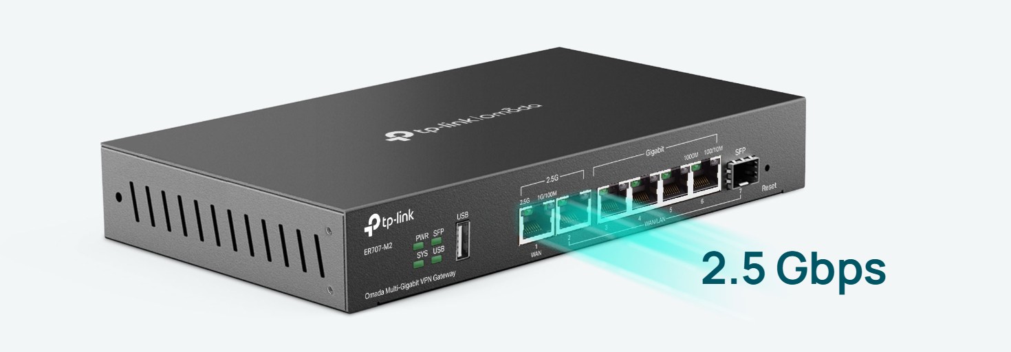 TP-Link Omada ER707-M2 Multi-Gigabit VPN Gateway Router