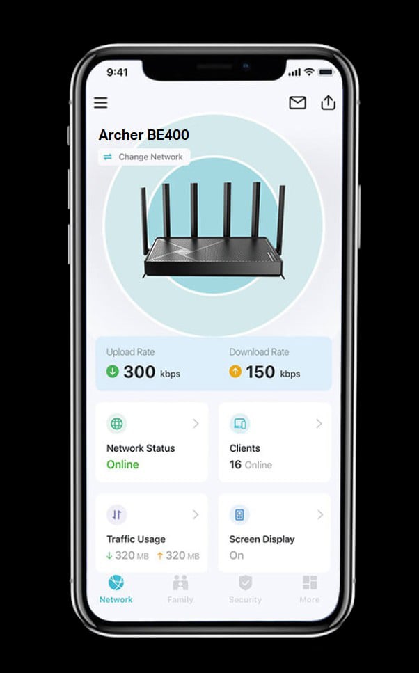 TP-Link WiFi 7 Archer BE400 BE6500 2.5G Router