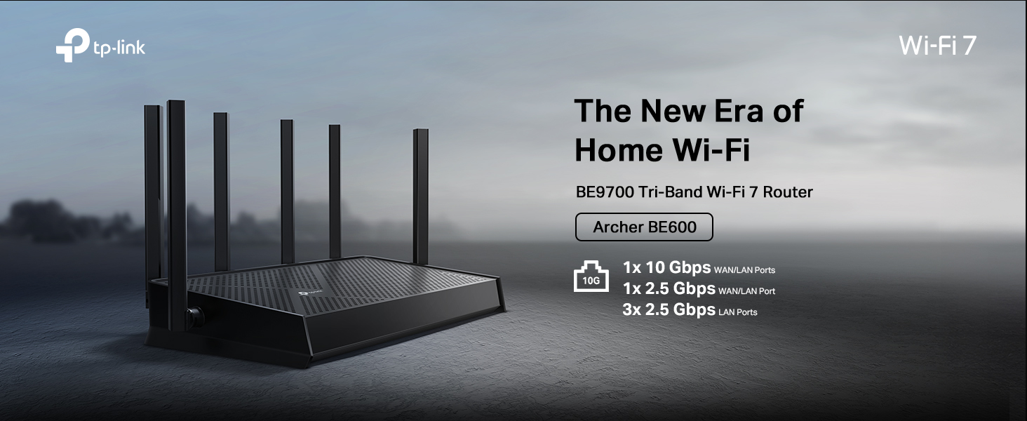 TP-Link Tri-Band BE9700 WiFi 7 Router Archer BE600