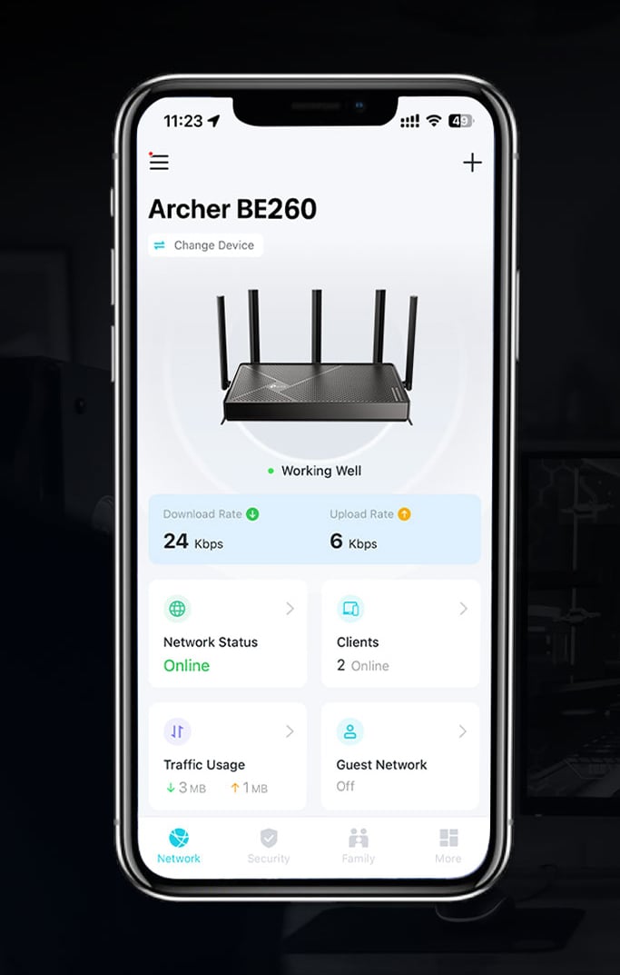 TP-Link Archer BE260 BE5000 Dual-Band Wi-Fi 7 Router