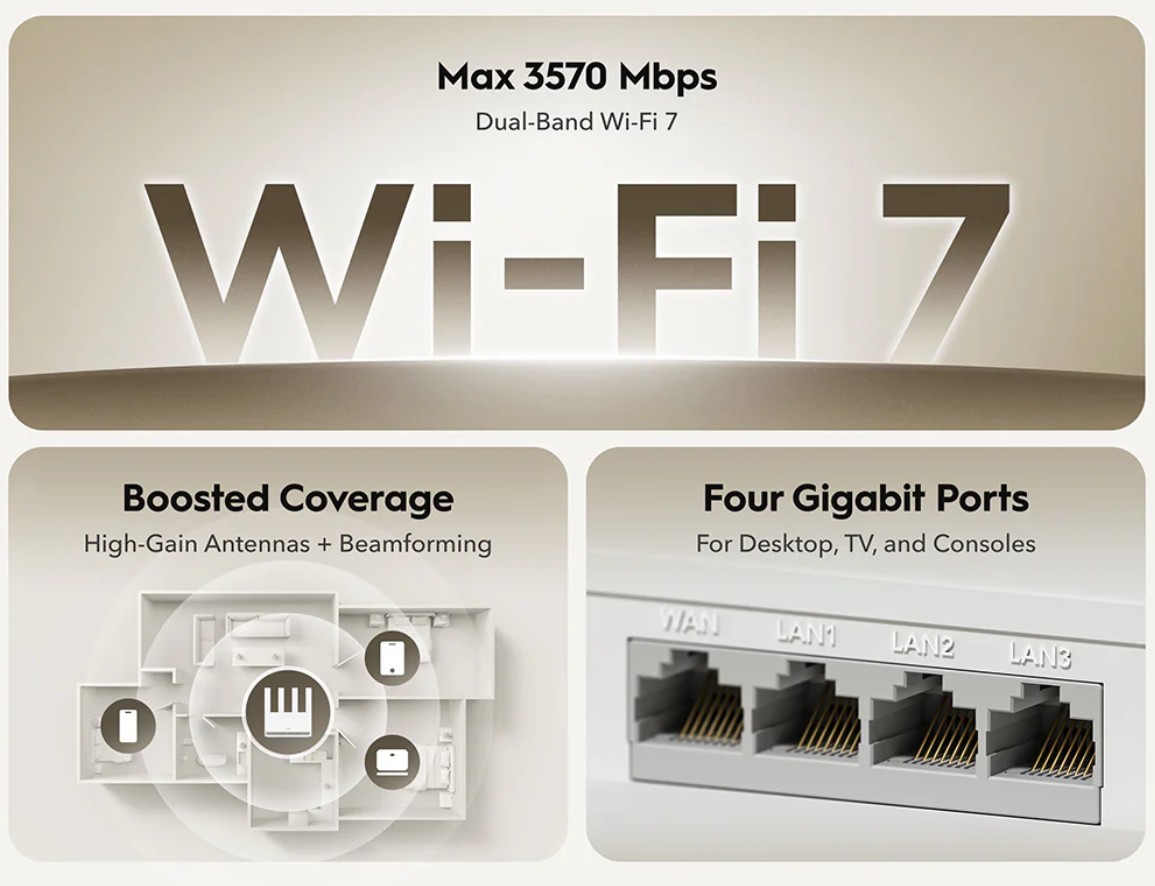 Cudy WR3600E BE3600 Gigabit Wi-Fi 7 Router