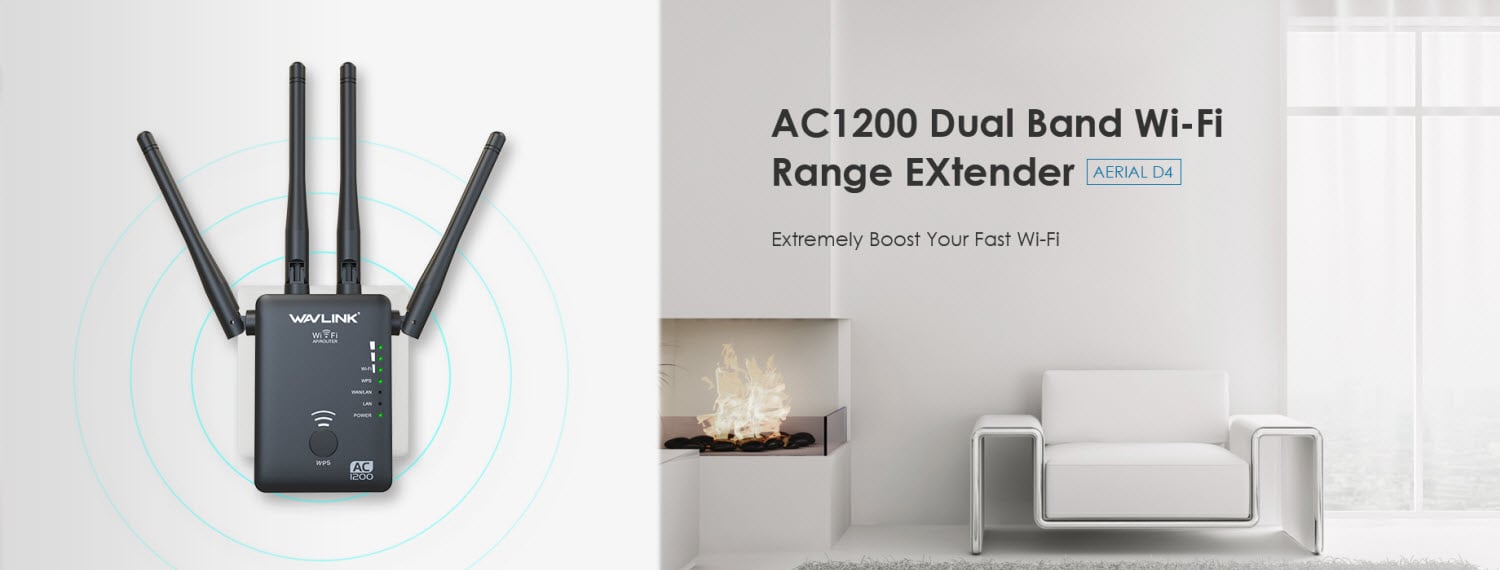 AERIAL D4Q WL-WN576G3 AC1200 Dual-band Wi-Fi Range Extender with
