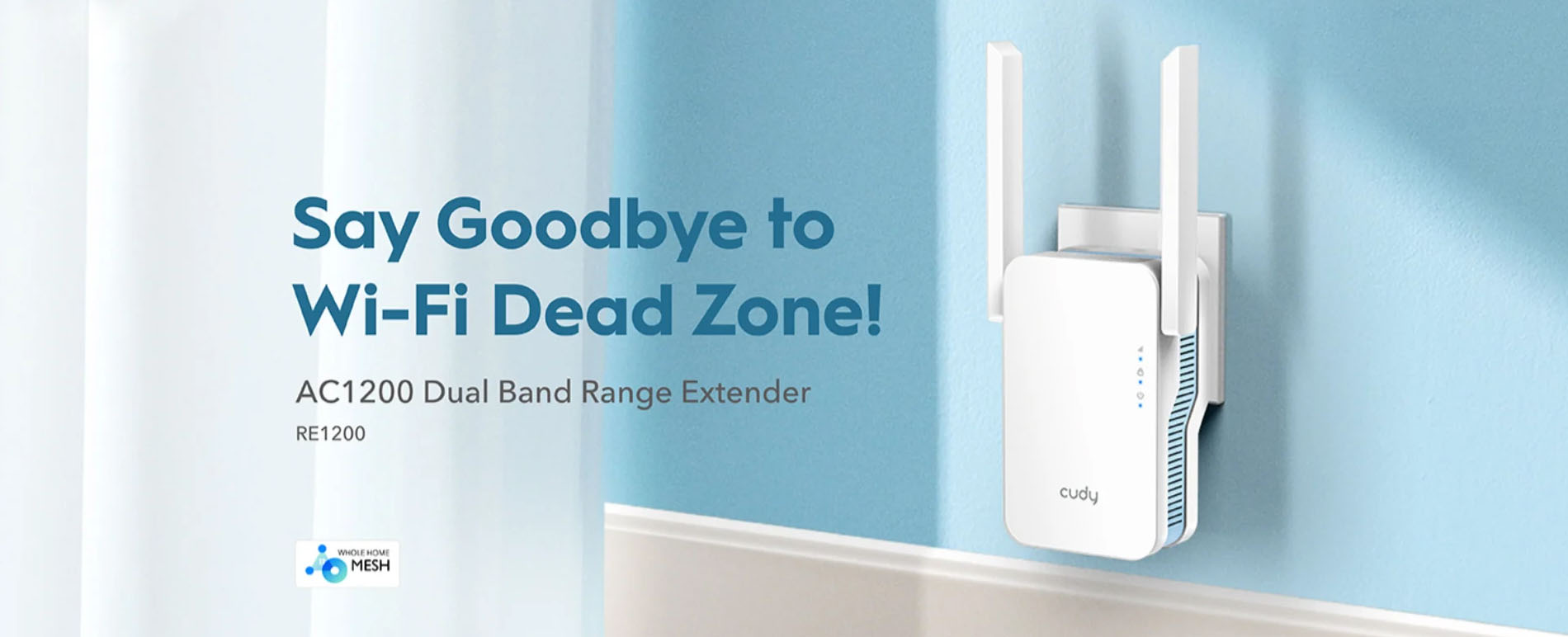 Cudy AC1200 Mesh Wi-Fi Range Extender RE1200