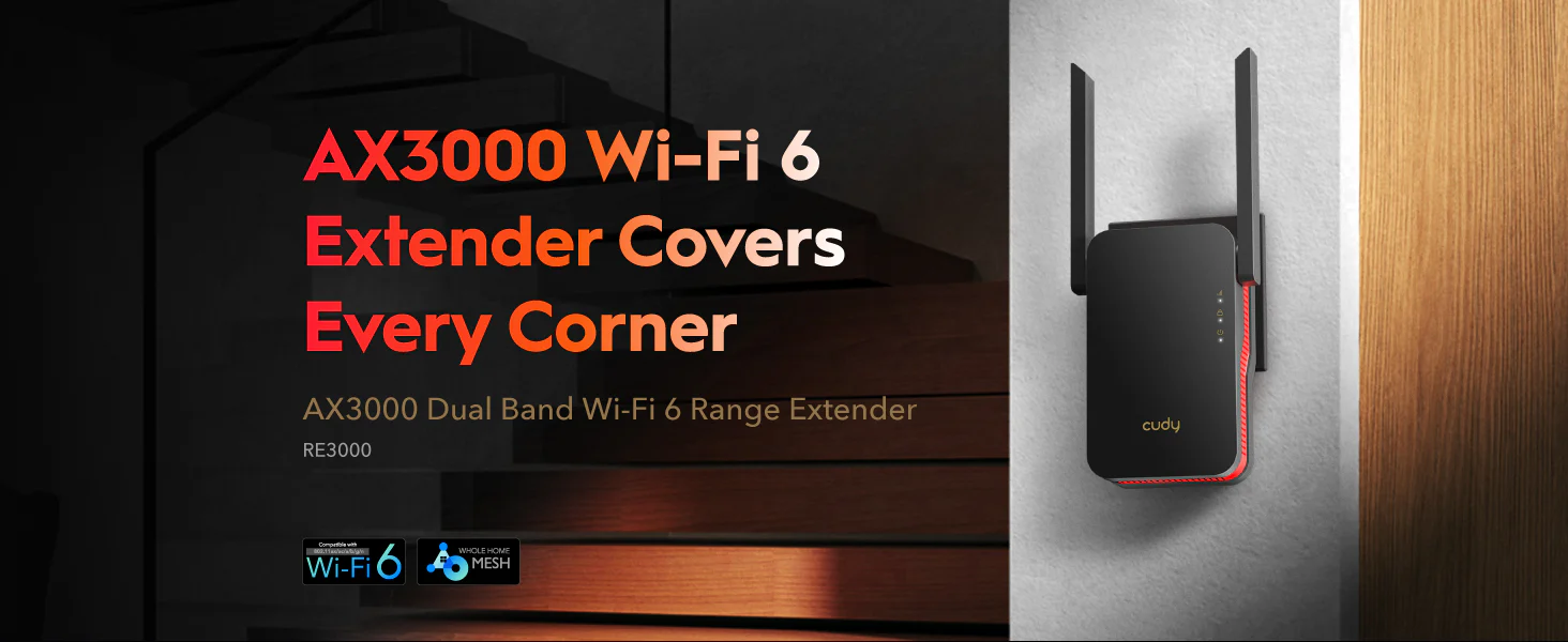 Cudy AX3000 Mesh Wi-Fi 6 Range Extender RE3000