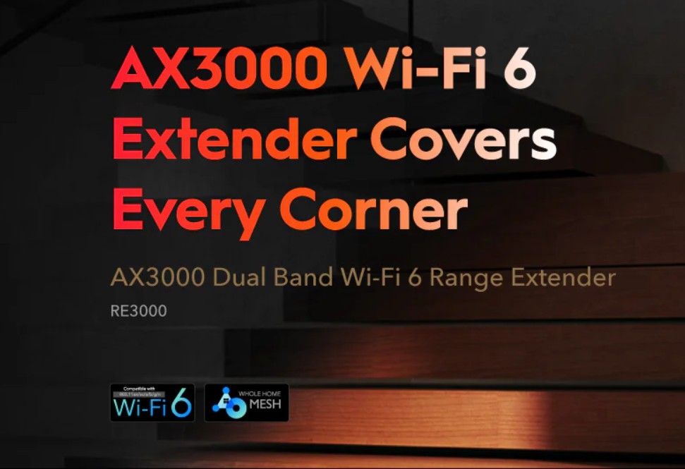 Cudy AX3000 Mesh Wi-Fi 6 Range Extender RE3000