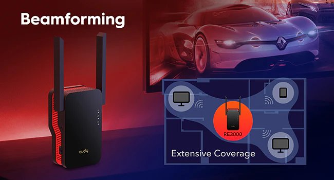 Cudy AX3000 Mesh Wi-Fi 6 Range Extender RE3000