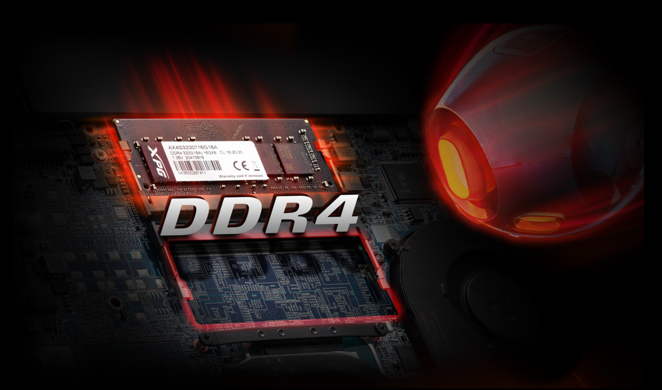 A DDR4 memory is displayed in detail.