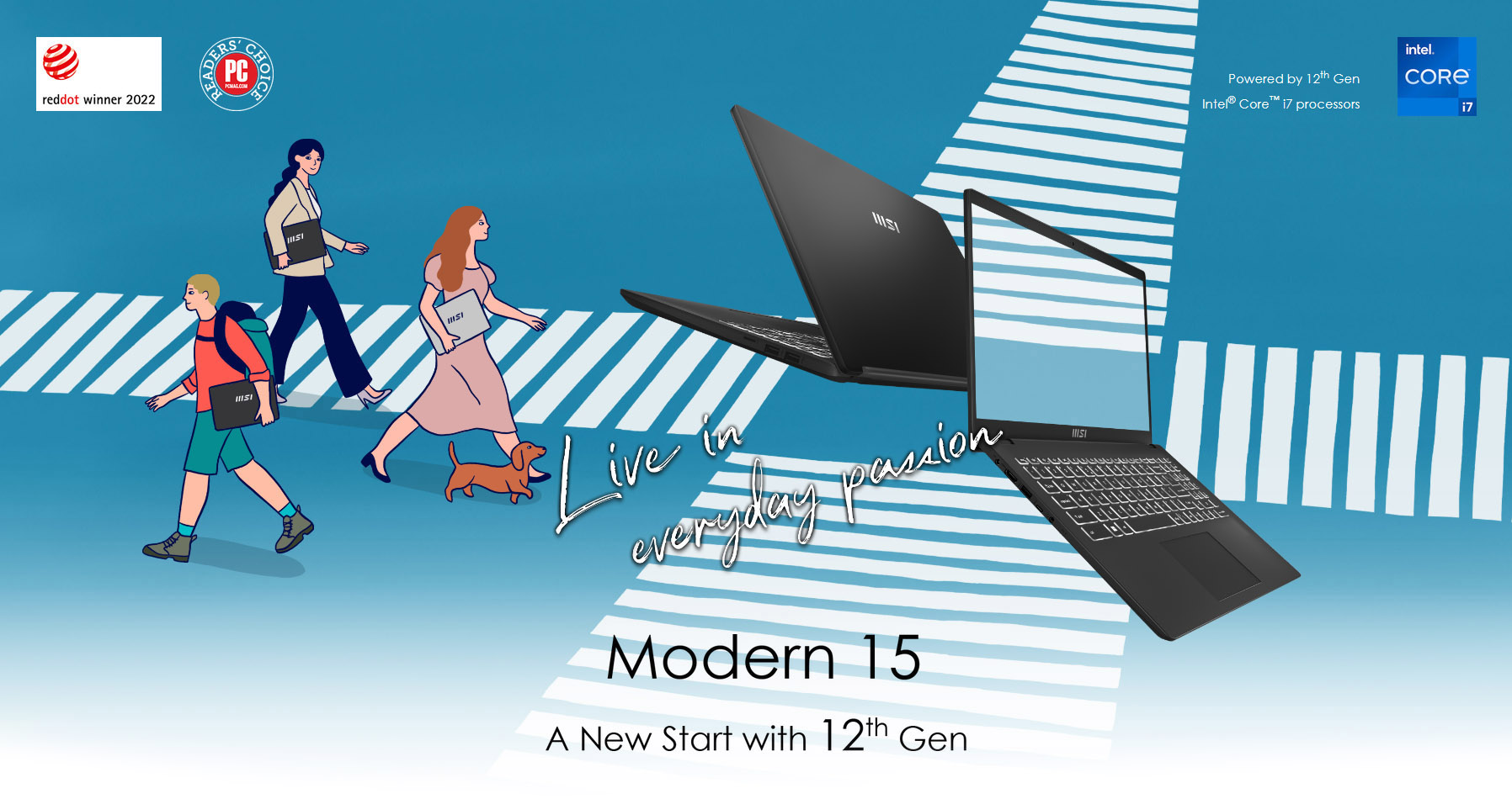MSI Modern 15 Laptop Intel Core i5 12th Gen 1235U (1.30GHz) 8GB Memory 512 GB NVMe SSD 15.6″ Windows 11 Home