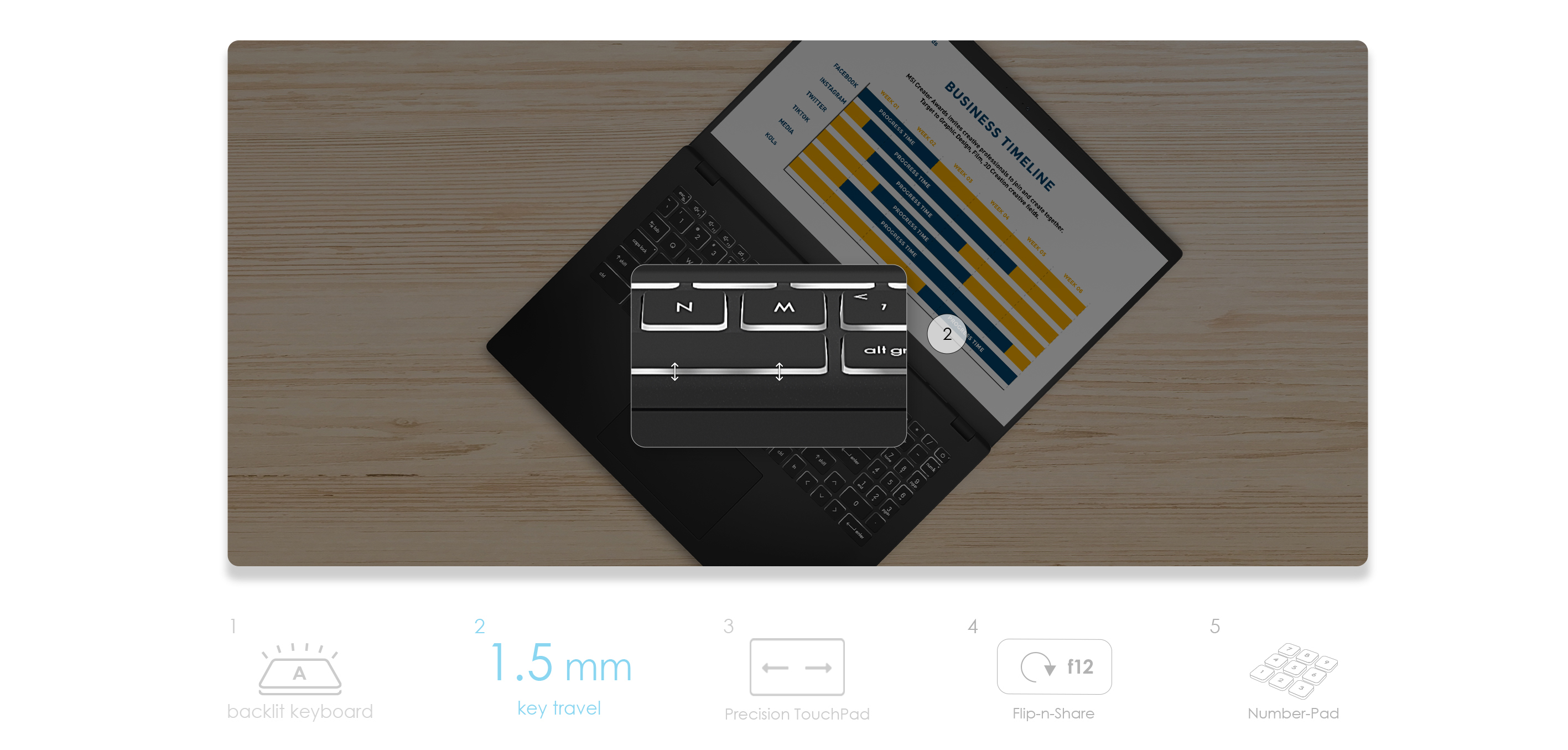 MSI Modern 15H B13M Professional Laptop 
