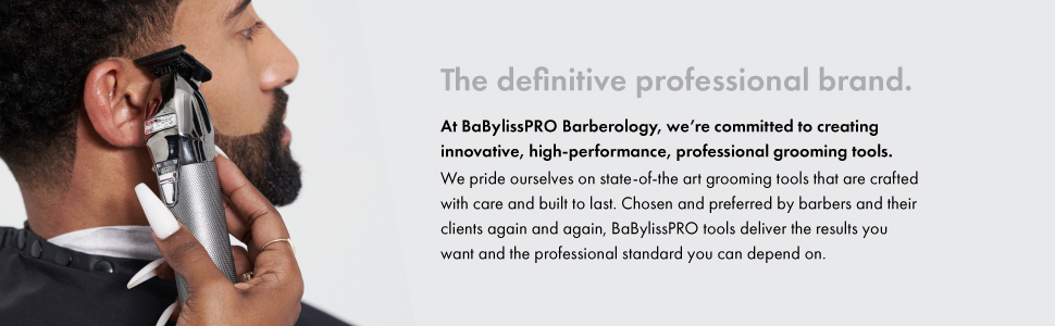 BaBylissPRO SilverFX+ All-Metal Lithium Clipper, Professional Hair Clipper
