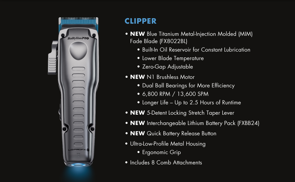 BaBylissPRO® FXONE™ Lo-ProFX High Performance Low-Profile Clipper