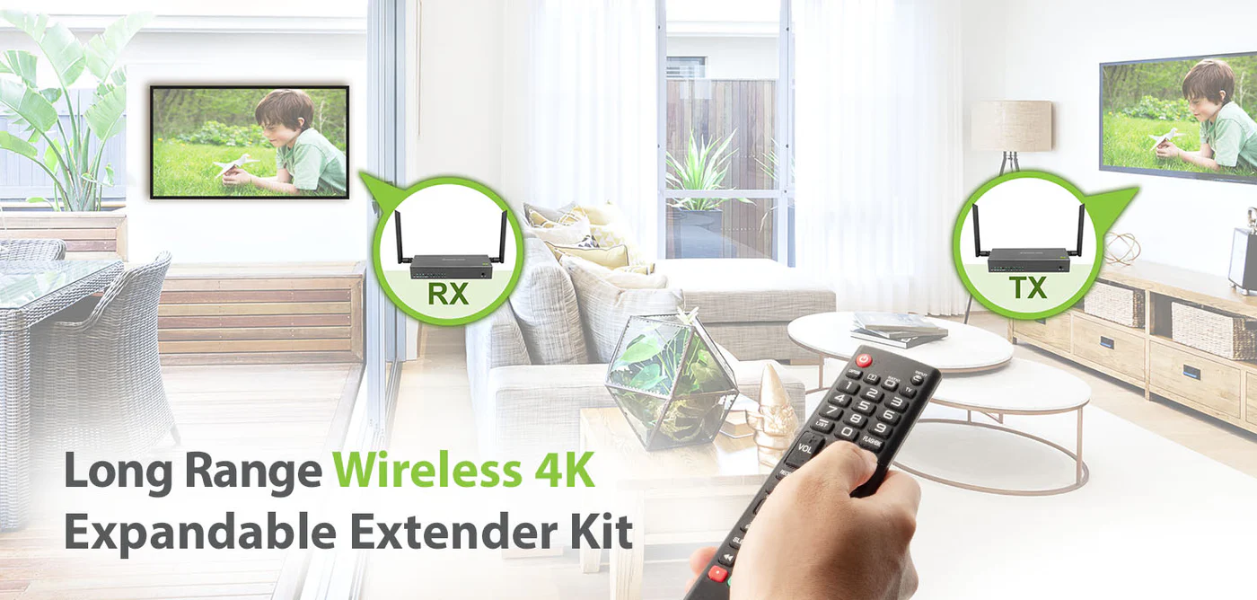 Iogear Long Range Wireless 4K Video Transmitter & Receiver Kit