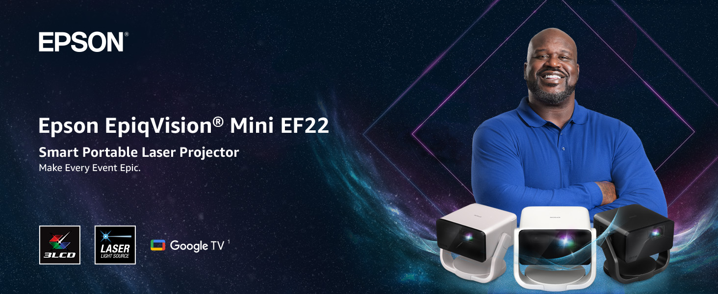 Epson EpiqVision Mini EF22 Portable Smart Laser Projector