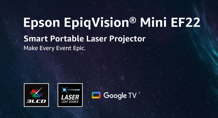 Epson EpiqVision Mini EF22 Portable Smart Laser Projector