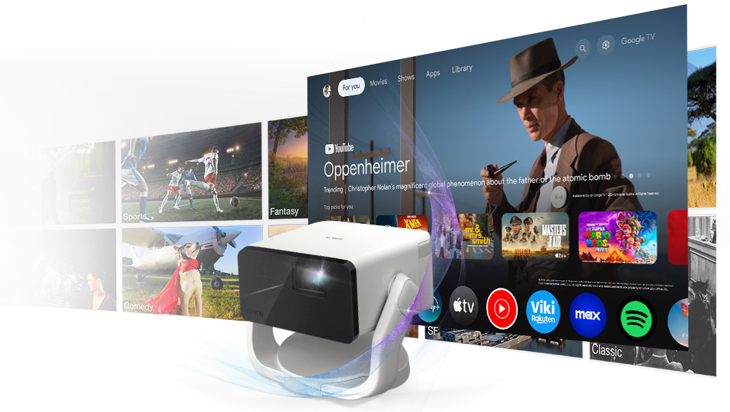 Epson EpiqVision Mini EF22 Portable Smart Laser Projector