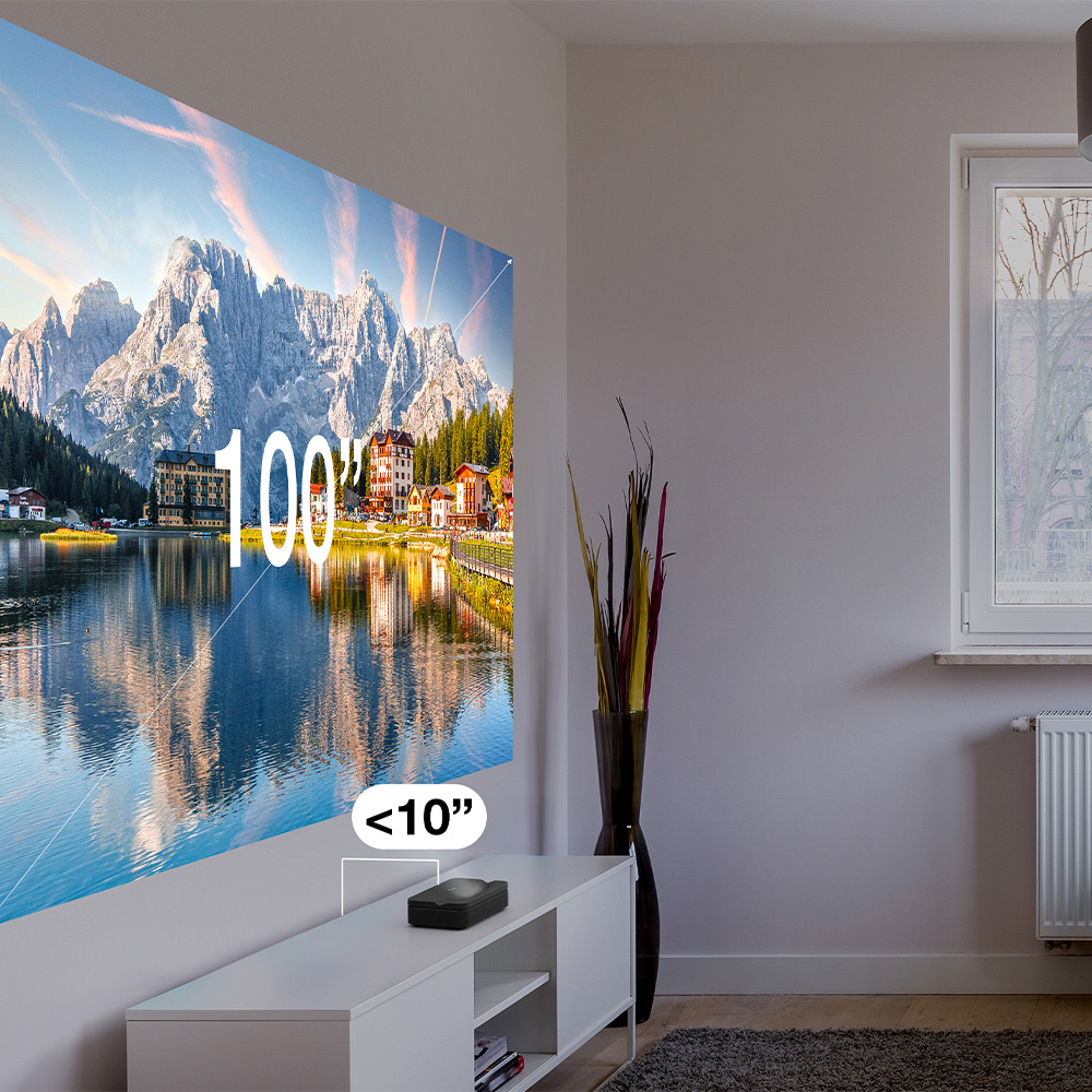 Optoma Photon Go ML1080UST Triple Laser (RGB) Google TV Portable Ultra Short Throw Projector