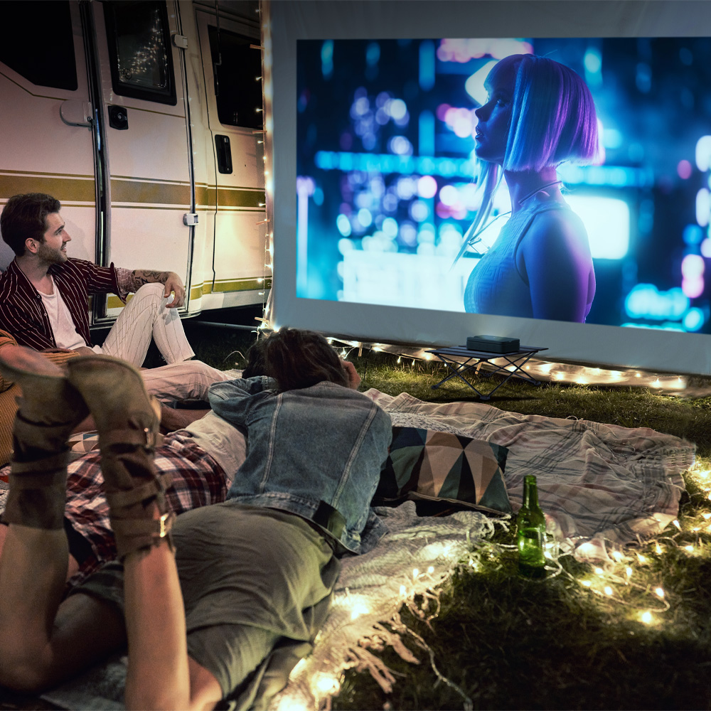 Optoma Photon Go ML1080UST Triple Laser (RGB) Google TV Portable Ultra Short Throw Projector