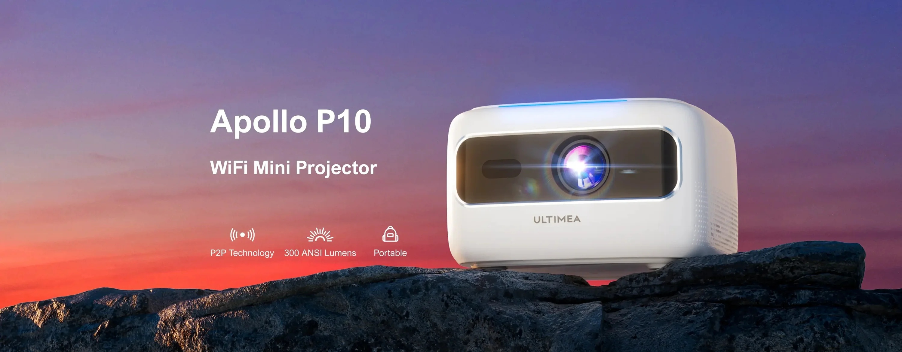 ULTIMEA Apollo P10 Full HD 1080P Decoding WIFI Mini Portable Projector