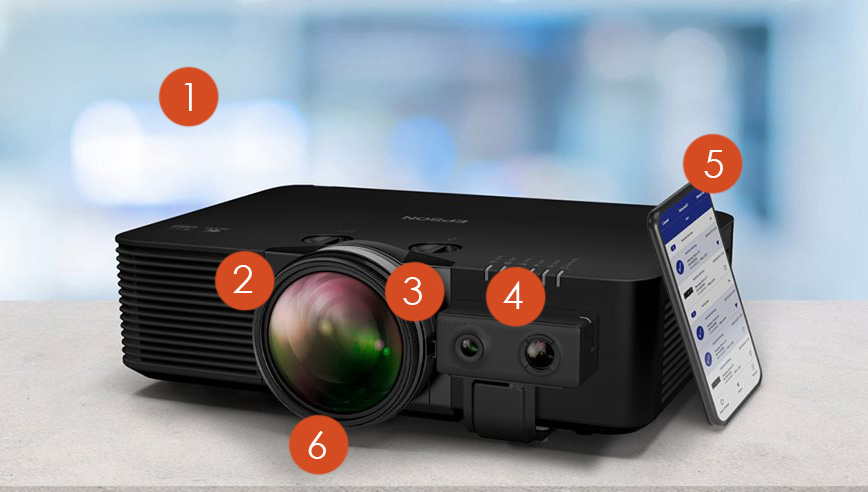 Epson PowerLite L695SE 6,000-Lumen Short Throw 3LCD Laser Projector