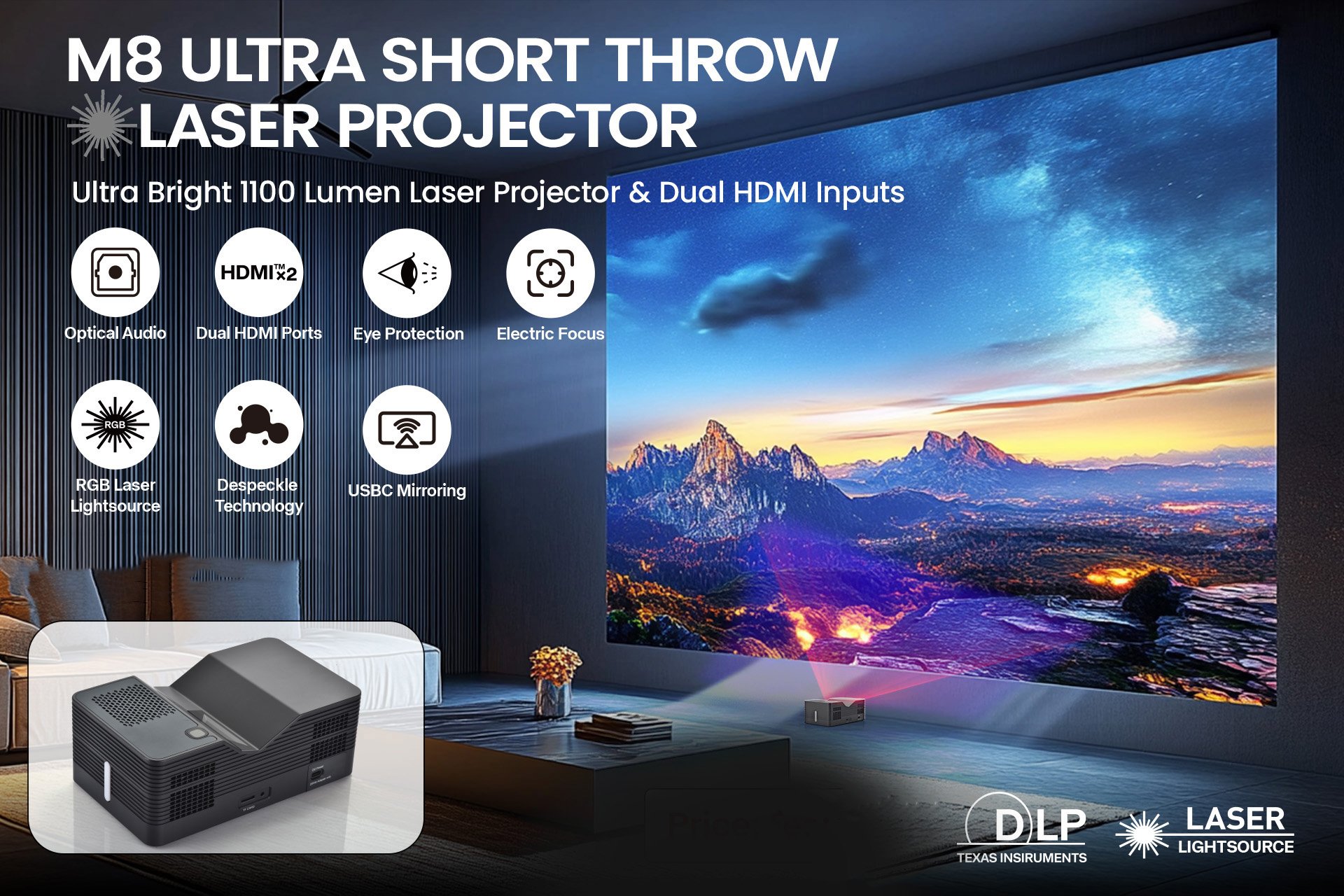 AAXA M8 UST Laser Projector