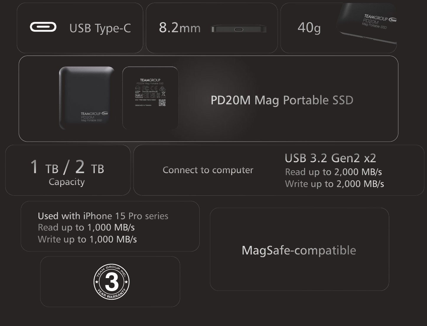 Team Group PD20M MAG PORTABLE SSD