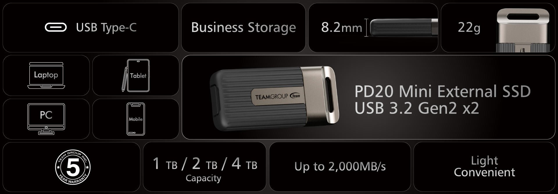 Team Group PD20 Mini Portable SSD