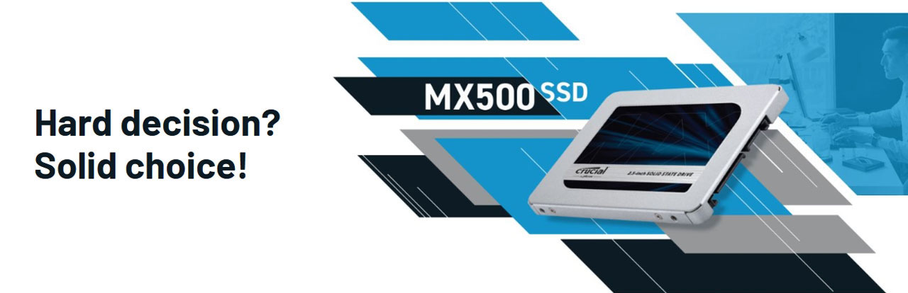 Pack Crucial MX500 - 250 Go + Seagate BarraCuda - 1 To - 64 Mo - Disque SSD   sur