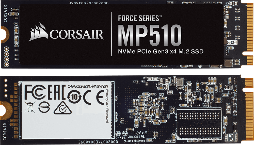 CORSAIR Disque SSD M.2 NVMe PCIe Gen3 x 4 480 Go CORSAIR Force Series MP510  (CSS - Disque SSD - CORSAIR