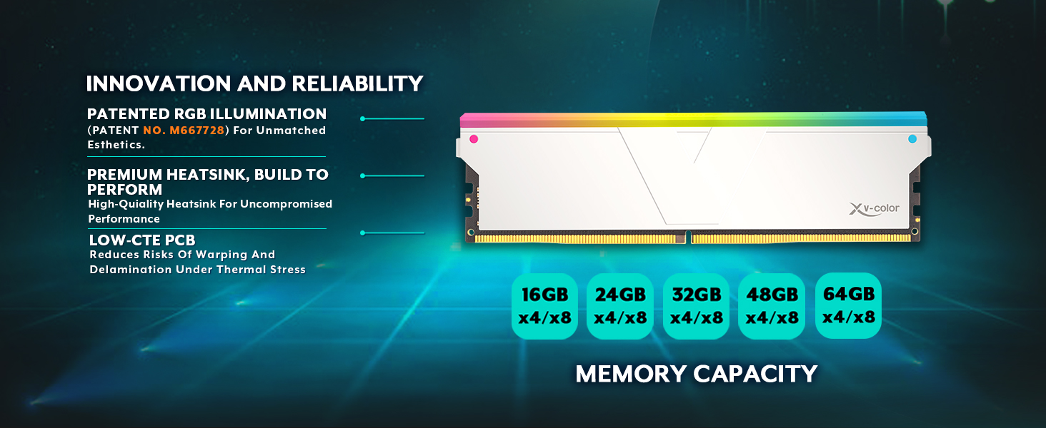 V-Color DDR5 OC R-DIMM RGB Workstation Memory