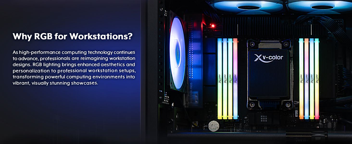 V-Color DDR5 OC R-DIMM RGB Memory Ram W790 Workstation