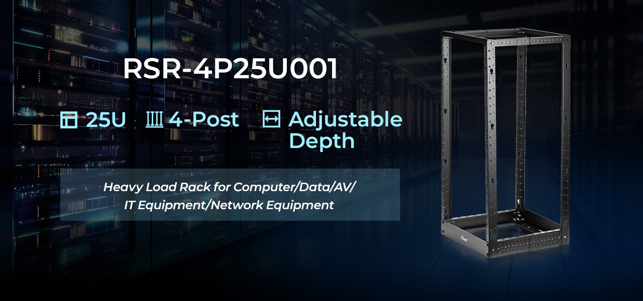 Rosewill RSR-4P25U001 25U Open Frame Server Rack