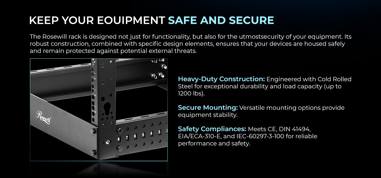 Rosewill RSR-4P25U001 25U Open Frame Server Rack