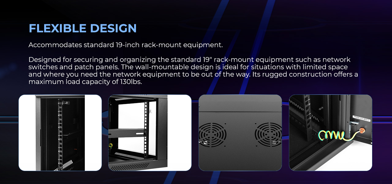 Rosewill RSWM-6U001 6U Server Rack Enclosure with Glass Door