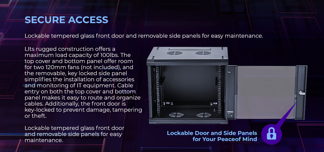 Rosewill RSWM-9U001 9U Server Rack Enclosure with Glass Door